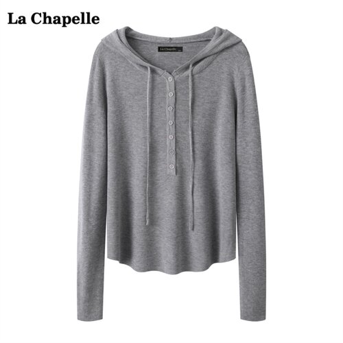 拉夏贝尔LaChapelle长袖连帽毛衣