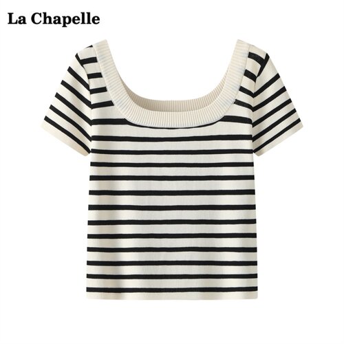 拉夏贝尔LaChapelle针织t恤女