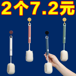 天然丝瓜络家用多功能清洁刷洗奶瓶刷子神器长柄杯刷家务海绵软刷