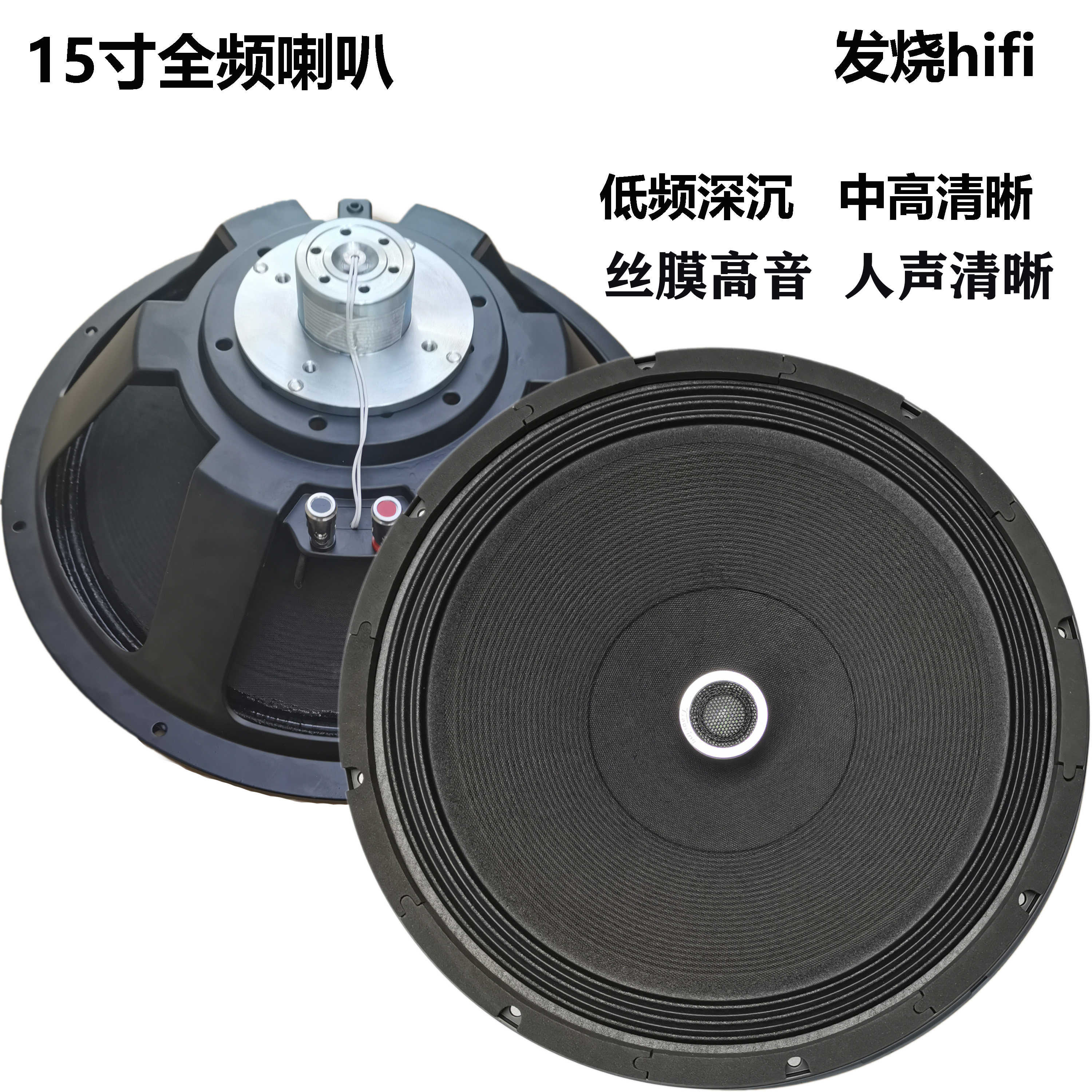 8寸10寸12寸15寸同轴喇叭发烧hifi人声清晰低频深沉DIY定制