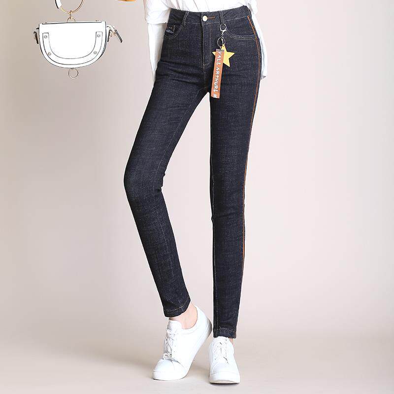 喬易彪馬牛仔小腳褲冬輕熟氣質韓版側條紋長款女褲高腰彈力牛仔褲在類目 女裝/女士精品, 褲子, 休閒褲中 - 來自Buy2taobao.com提供專業的淘寶代購服務