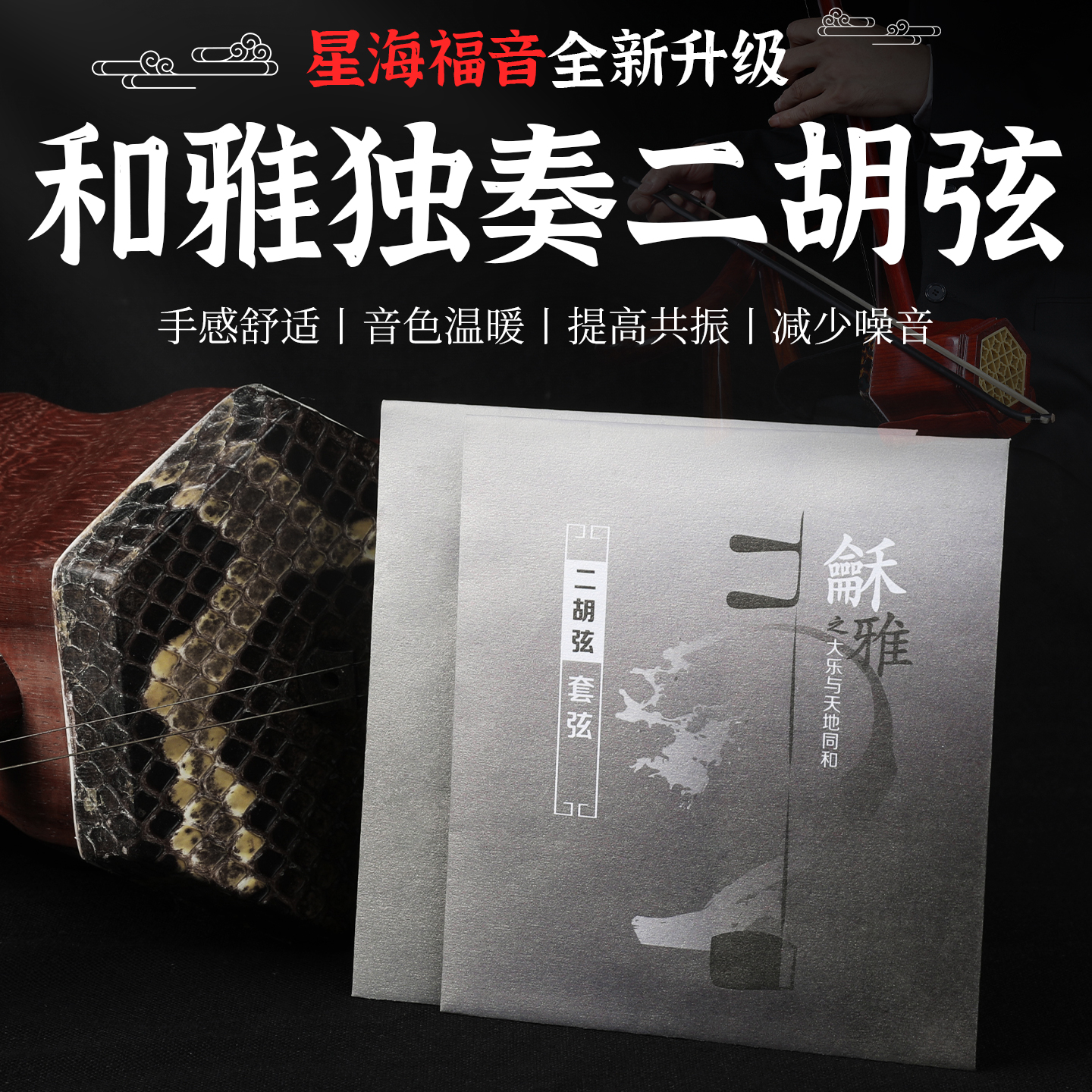 星海二胡琴弦内外弦正品专业高档二胡弦银弦专业演奏高级二胡配件
