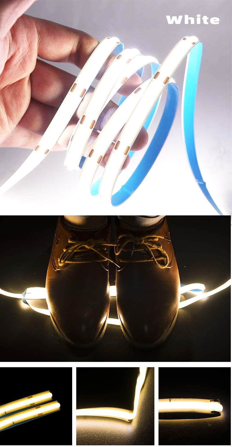 派对专用超亮COB灯条12V或24V贴片LED灯带白暖光自粘电源婚庆套装