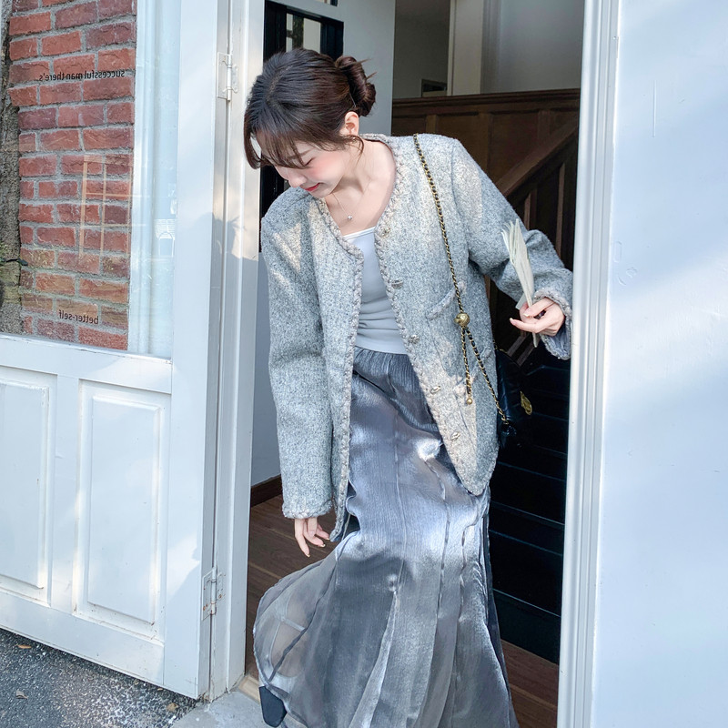 【26春新款】小香风外套+半身裙C155-8806-P195控298,女装套装/套裙,2C155