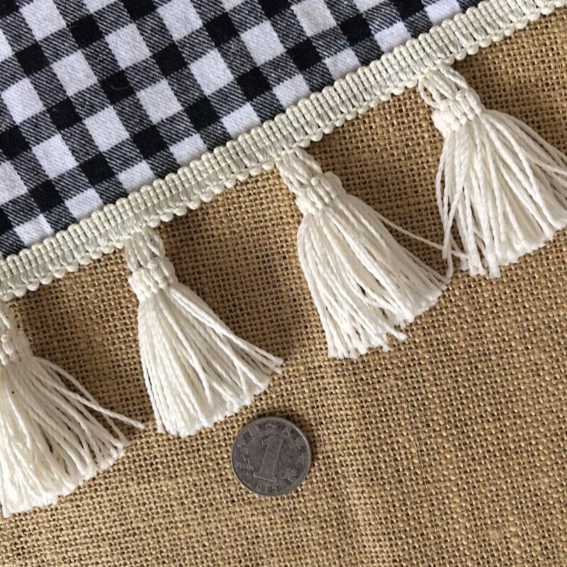 7cm宽涤纶吊穗花边窗帘桌布服装手工DIY辅料流苏扫把装饰花边裙摆