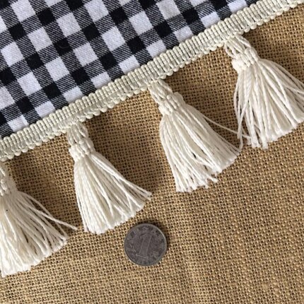 7cm宽涤纶吊穗花边窗帘桌布服装手工DIY辅料流苏扫把装饰花边裙摆