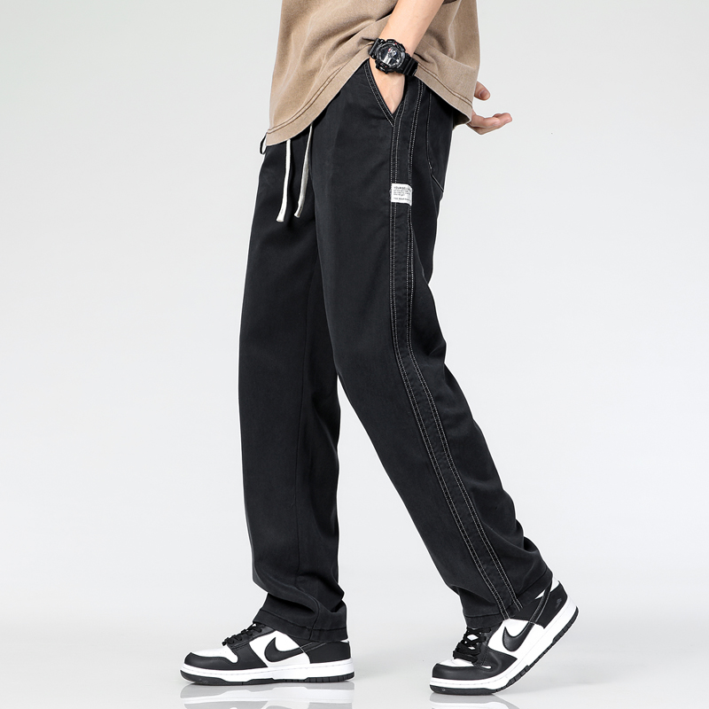 双11主推秋冬保暖牛仔裤男宽松厚款潮牌莱赛尔休闲裤1048-p50，男装休闲裤，星座224-3