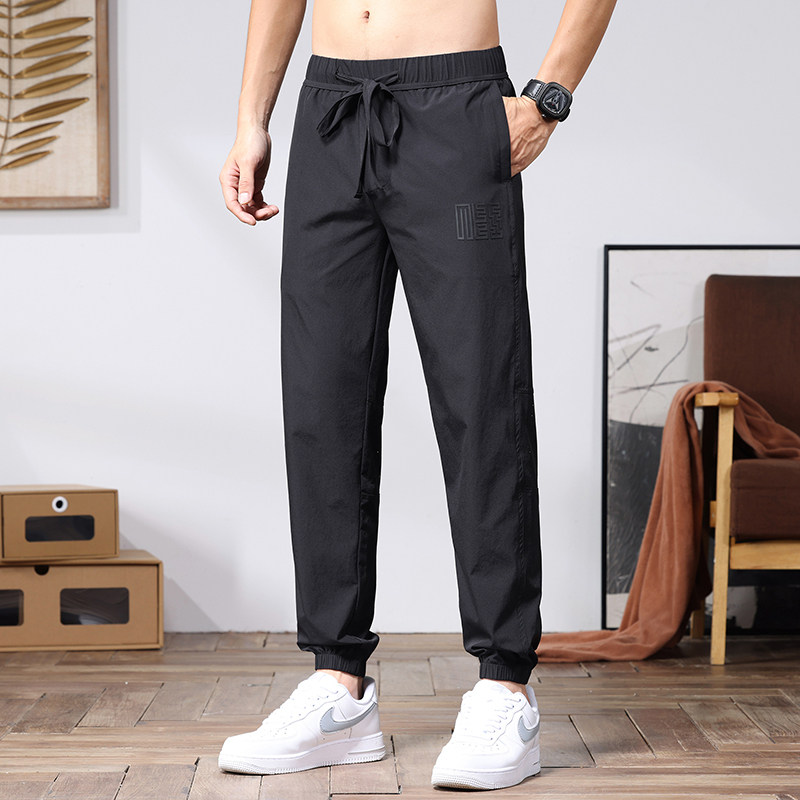 春夏薄款季男士休闲裤夏天青少年百搭冰丝宽松直筒裤子C8865-P40,男装休闲裤,星座224-3