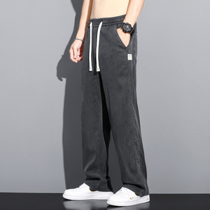 1048-p45已备货 天丝高品质冰丝裤2023夏季垂感阔腿裤休闲裤图片