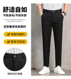 6066/8088-p35夏季西裤男修身商务正装休闲裤小脚垂感长裤西装裤，男装西裤，星座224-3