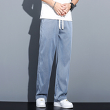 1048-p45已备货天丝高品质冰丝裤2023夏季垂感阔腿裤休闲裤，男装牛仔裤，星座224-3