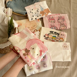 T恤趣味玩偶半袖 大小卷儿童短袖 纯棉卡通印花幼儿上衣 3件59.9