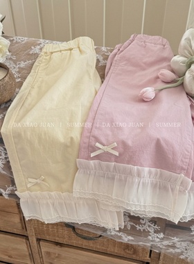 26625大小卷女童夏季休闲裤儿童洋气时髦裤子宝宝百搭裤裙52227