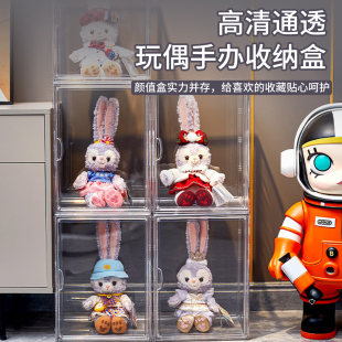 包邮大号盲盒收纳盒磁吸全透明手办展示架柜娃娃玩具包包展示柜