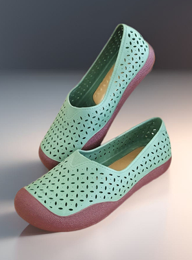 温突越南凉鞋女软底不累脚2025新款夏秋配裙子外穿进口防滑洞洞鞋