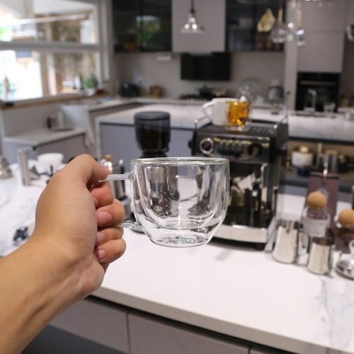 双层咖啡杯ZMILLION茶杯高透白玻