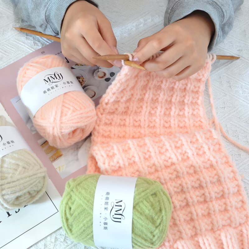 软糖慕斯3mm糯米线diy毛线粗线