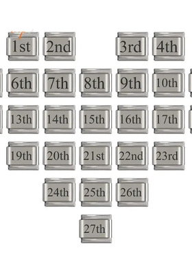 新款不锈钢日期意大利模块手链 激光雕刻手镯Italian Bracelet