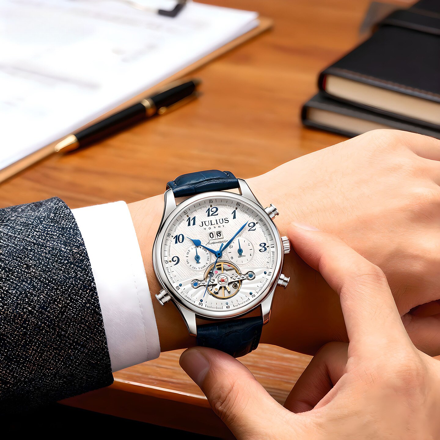 男士手表全自动机械表防水