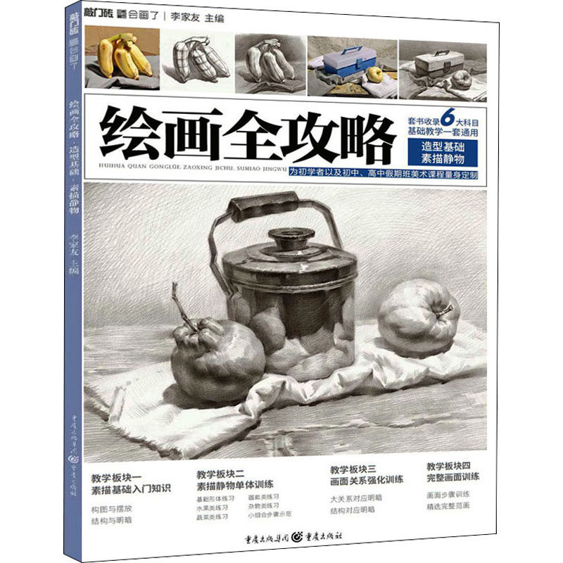 造型基础 素描静物 李家友 编 美术绘画技法入门教程画法图书 画画