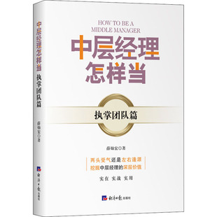 执掌团队篇 经济日报出版 薛灿宏 畅销书籍 管理学理论管理类方面图书 中层经理怎样当