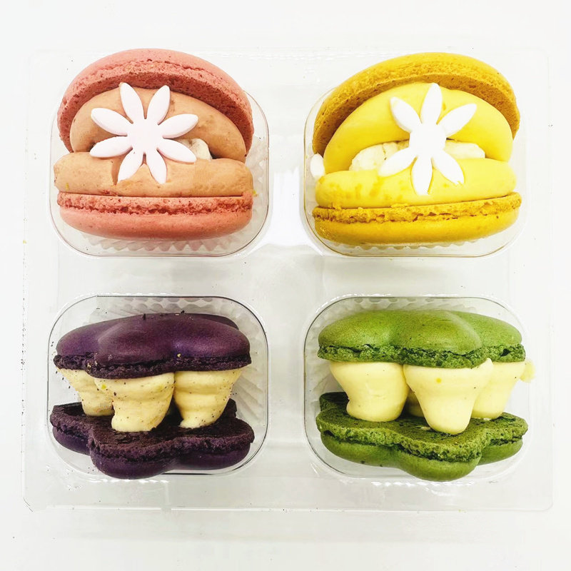 包邮樱花马卡龙 胖马卡龙 韩式4粒礼盒装  甜品台情人节礼物