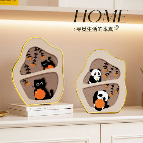 卡通动画摆件直播间摆件轻奢感客厅玄关挂画电视柜鞋柜装饰小摆台