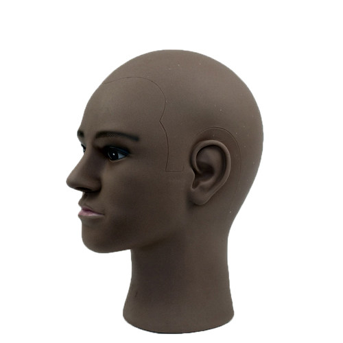 光头男模假发支架帽子眼镜展示Mannequin Head非洲棕黑肤色假人头