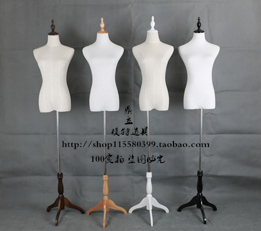 女半身模特 服装店模特道具 麻布棉布 包布女模 女装衣架 摄影