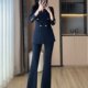 西服喇叭裤 女面试通勤职场高端高级感正装 工作服 套装 黑色职业西装