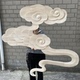 祥云纹中式 饰品家居墙壁挂件镂空工艺品花片 雕花板实木浮雕顶棚装