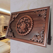 饰画简约现代遮挡箱实木客厅空气挂画 创意电表箱装 定做新中式 风格