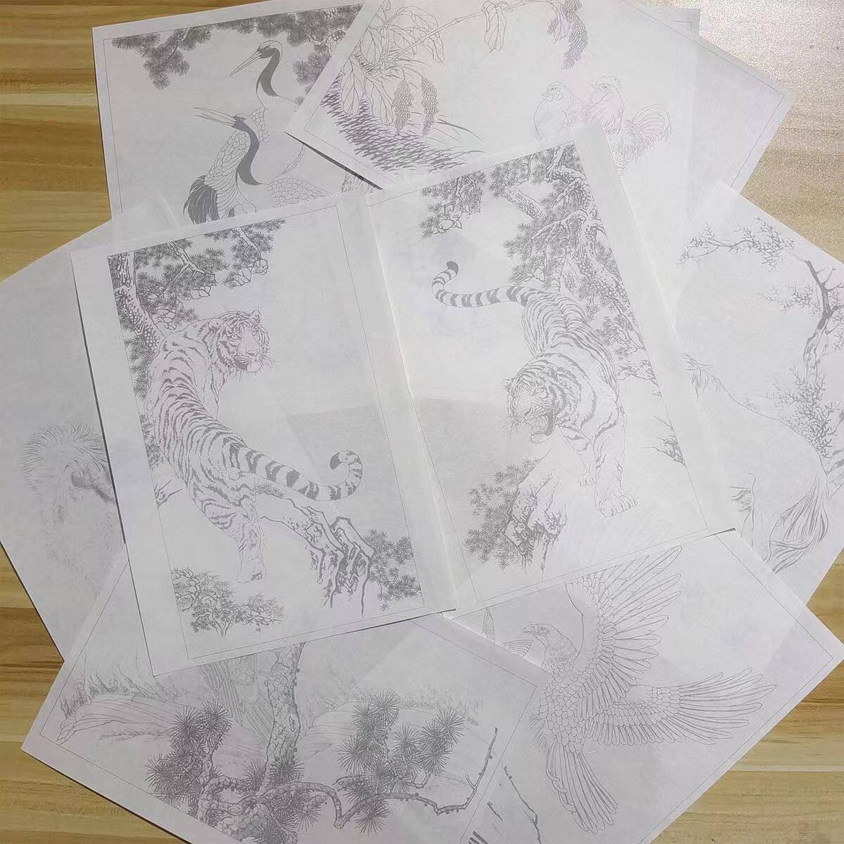 熟宣工笔画白描小品花鸟人物动物宣纸/书画纸