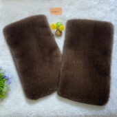 进口天鹅绒水貂皮袖 筒 套民族袖 口整貂毛袖 头香云纱苏绣国风真毛袖