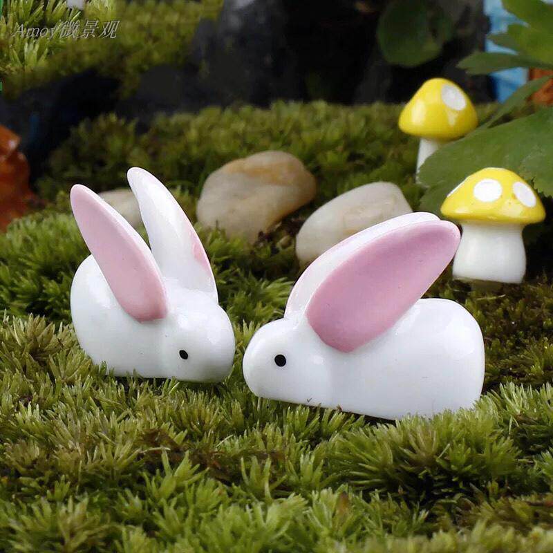 多肉花卉小摆件苔藓微景观小兔子多肉微景观防虫神器桌面苔藓花盆