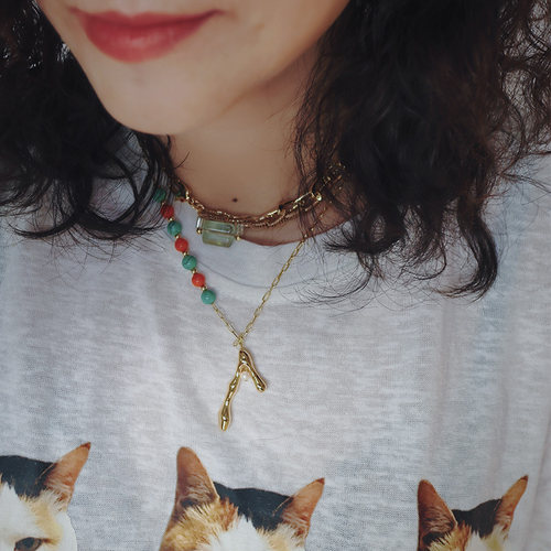 小夜曲霞度天然绿松石两用项链