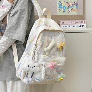书包女ins风高颜值设计感小众初中女生高中生双肩包女大学生背包