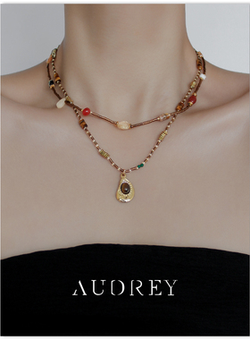 轻奢太阳花新中式高级感复古串珠