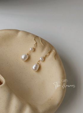 Byeonce丨天然淡水珍珠925银针耳环复古宫廷设计气质巴洛克LB-820