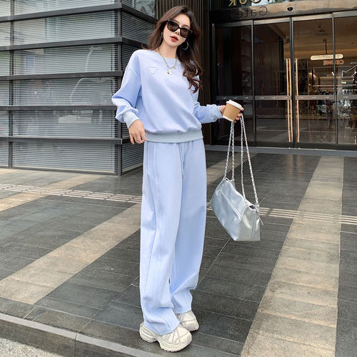 欧货大码胖mm多巴胺松弛感套装女