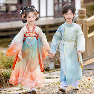 儿童汉服男童小少爷唐装2026新款中国风襦裙女童古装国学服幼儿园
