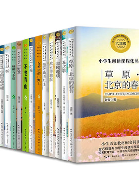 可选 六年级上册课外书小学语文同步阅读爱的教育草原北京的春节竹节人花之歌会走路的梦铁凝散文集京剧趣谈丁香结呐喊不老青山