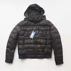 Short Style! Original Foreign Trade down Jacket with Hood, Stand Collar, Long Sleeves, Men's Coat for Autumn and Winter, Warm, Fashionable, and Casual