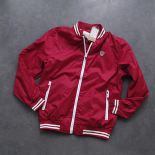 活力红色夹克防雨防水防风三防男长袖春装薄款外贸条纹飞行员外套