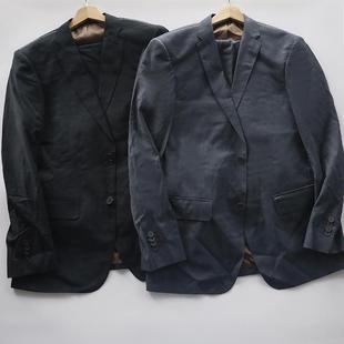 特清 丝滑抗皱顺滑外贸男装 西服外套套装 纯色休闲正装 春夏秋季