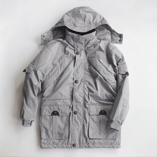 大码 连帽厚保暖男 外贸原单胖子大个子高个中长多袋棉衣棉服工装