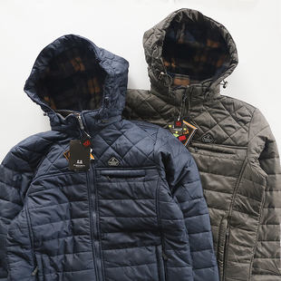 出口韩国外贸原单连帽户外运动休闲日常排骨棉衣棉服轻薄舒适透气