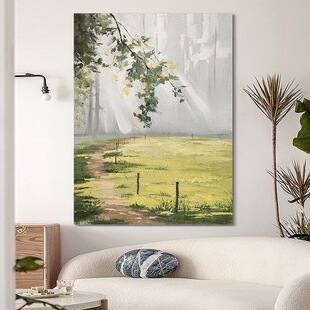 《前途光明》北欧风景抽象客厅沙发背景墙装饰画餐厅进门玄关挂画