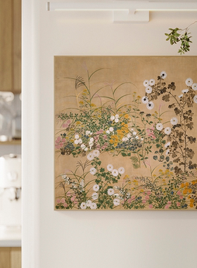 浮世绘民宿装饰挂画餐客厅花鸟画