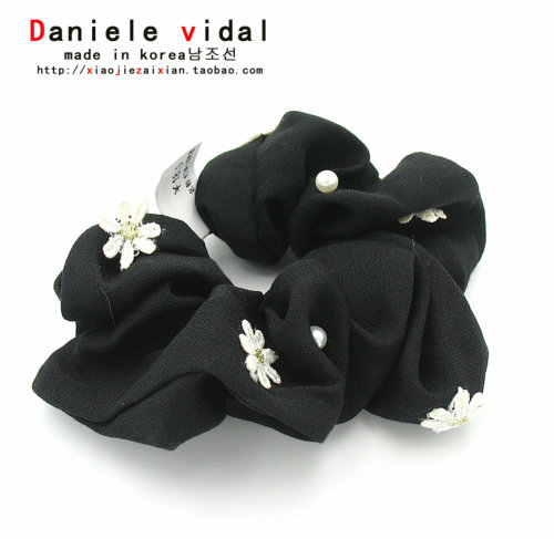 韩国皮筋头绳黑色小雏菊发圈